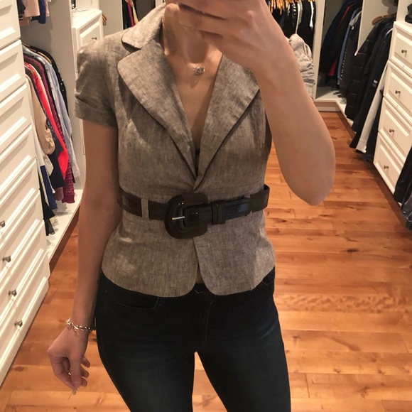 BCX Jackets & Blazers - Tan brown belted blazer